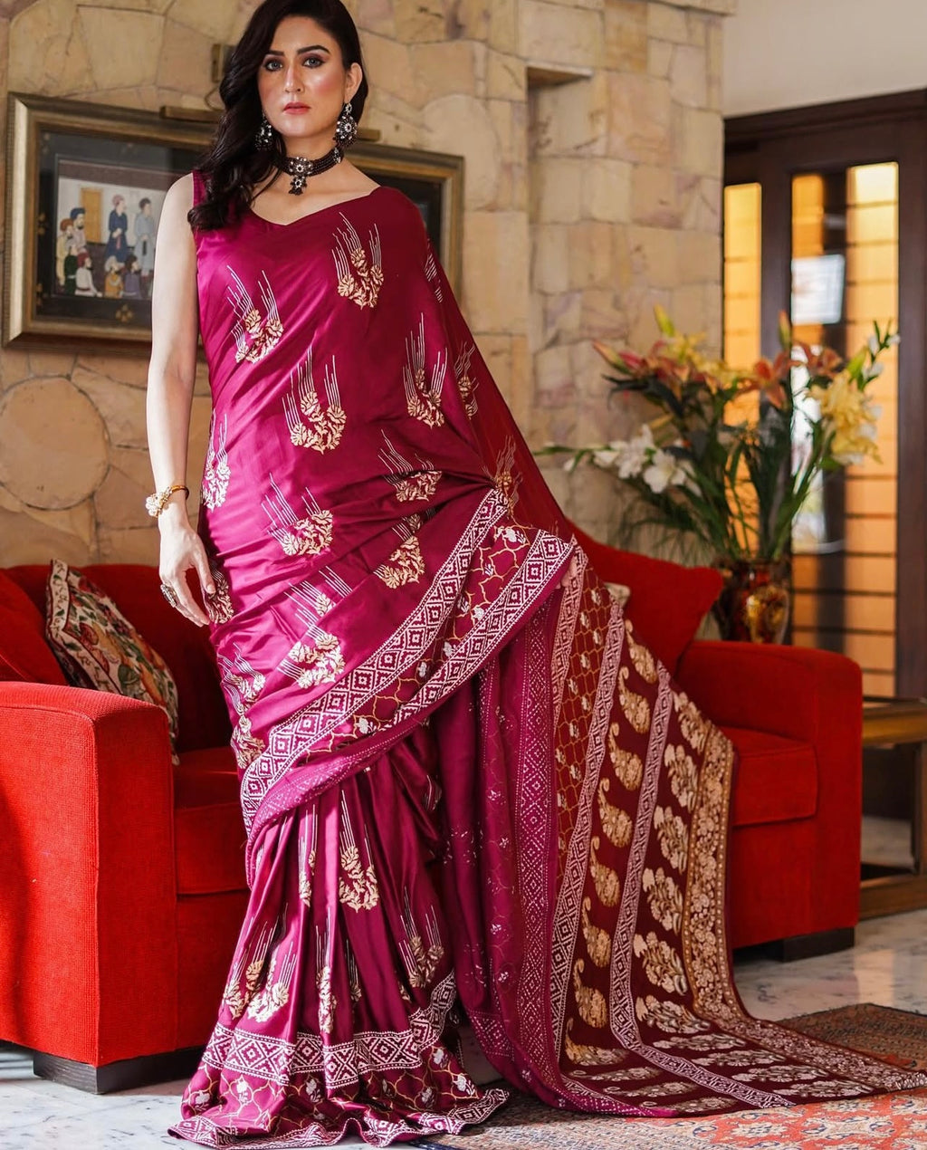 Satin Silk Saree