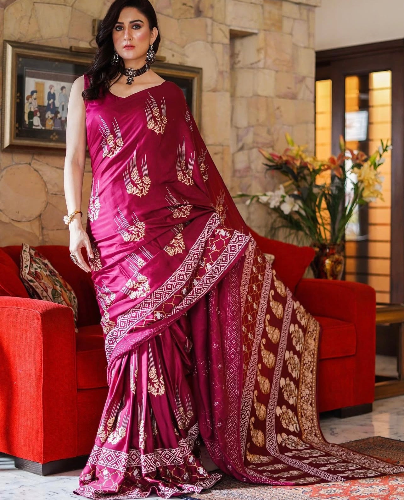 Satin Silk Saree