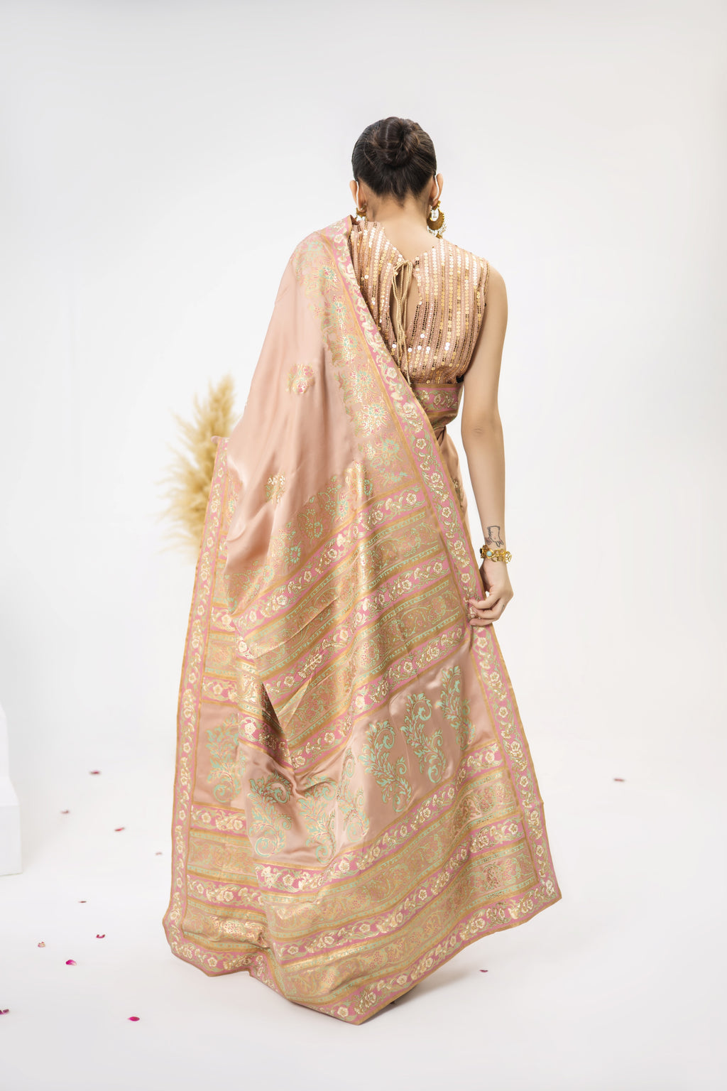 Ayna Saree – soft peach