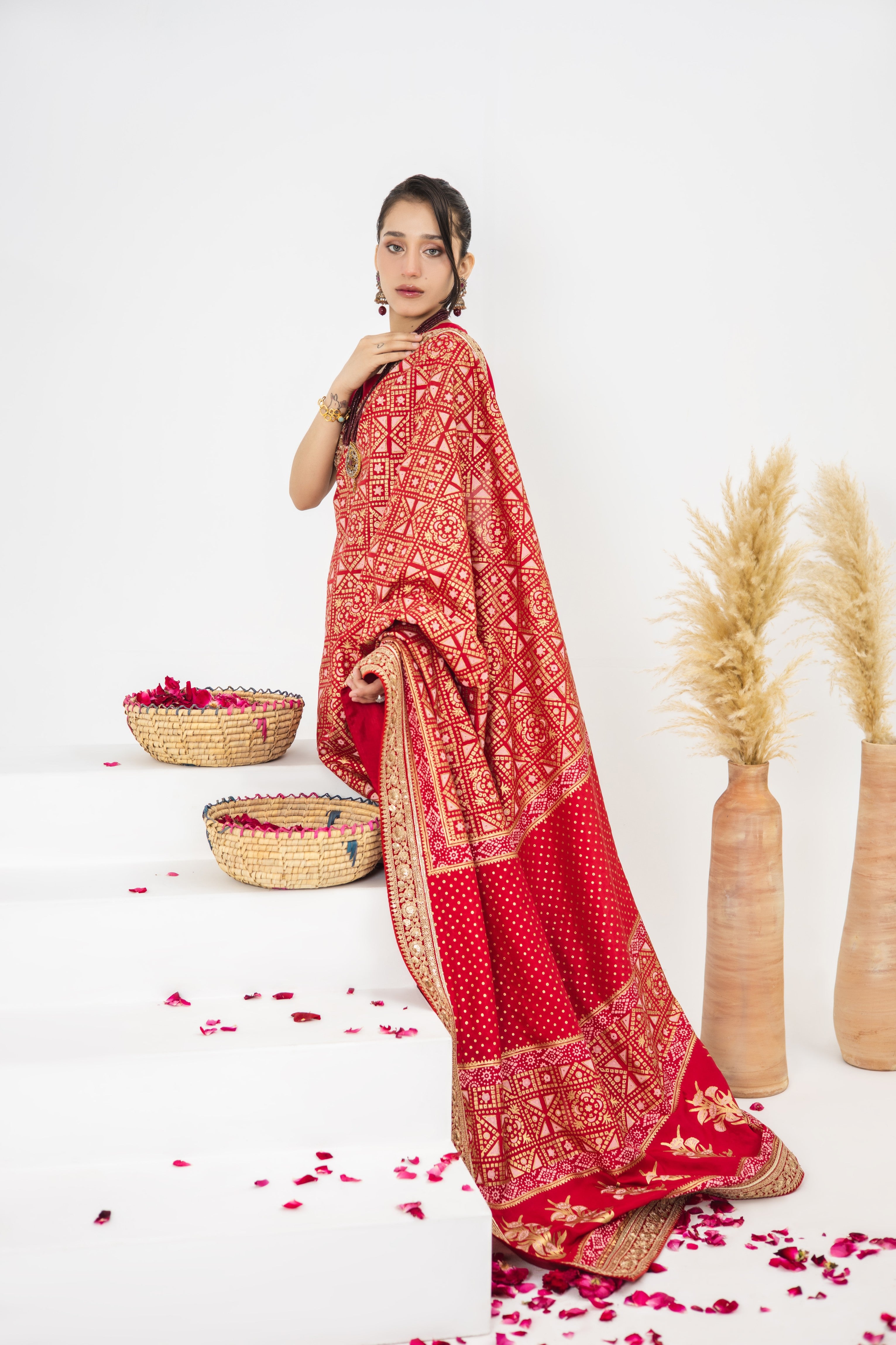 Rubee Saree – Ruby Red