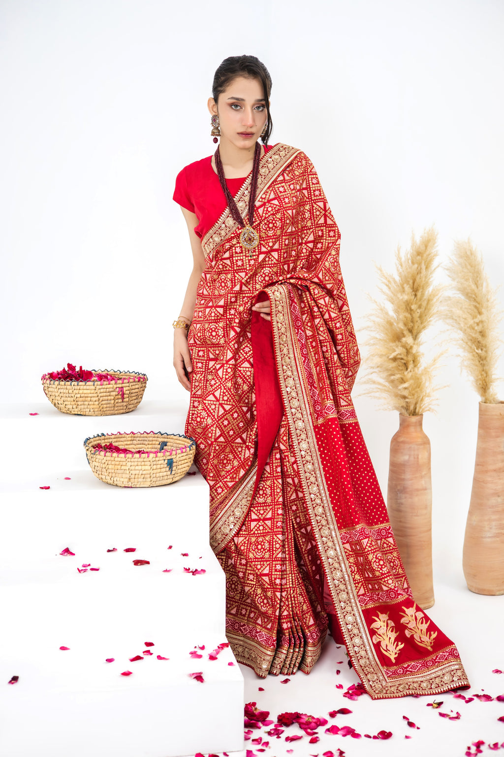 Rubee Saree – Ruby Red