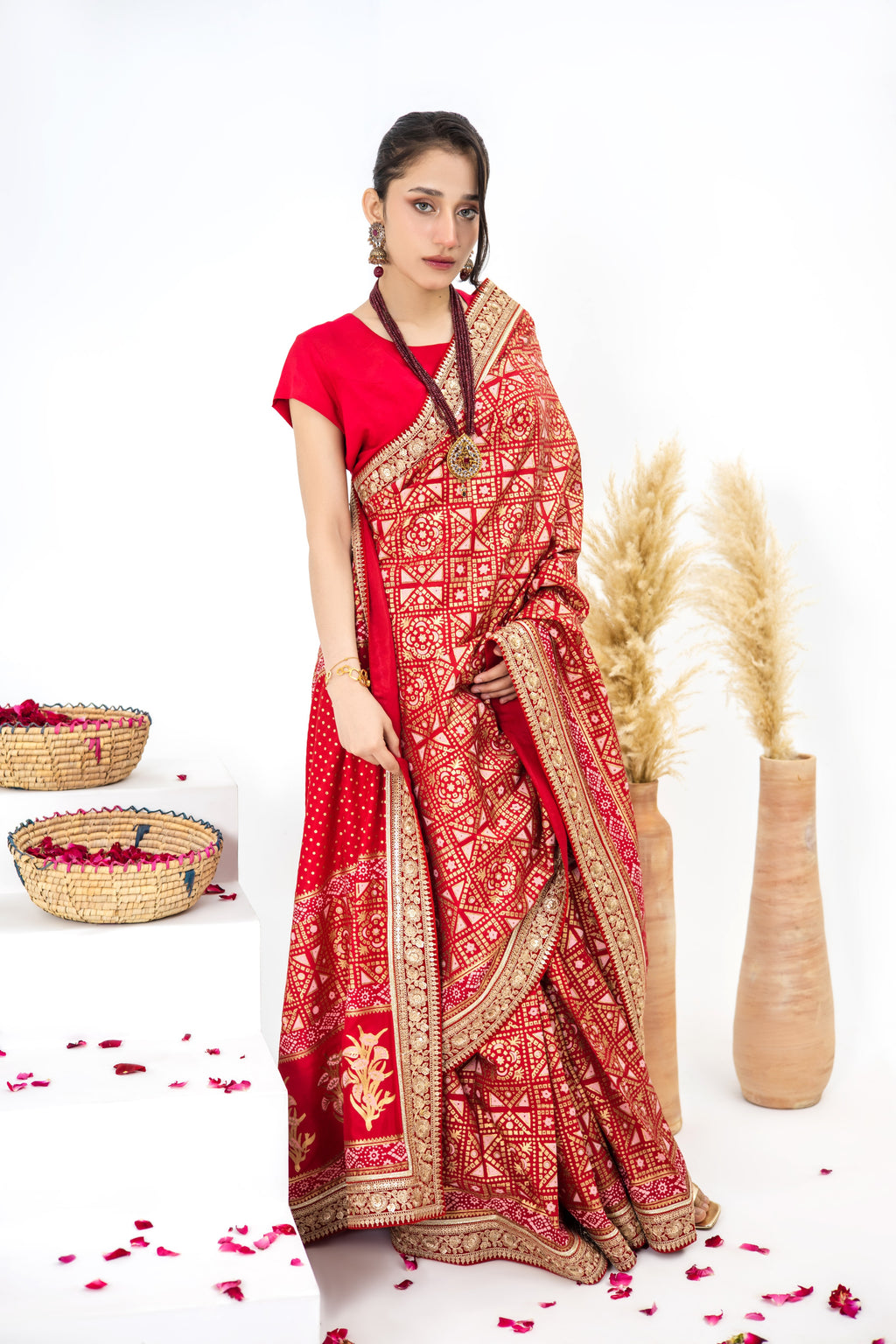 Rubee Saree – Ruby Red