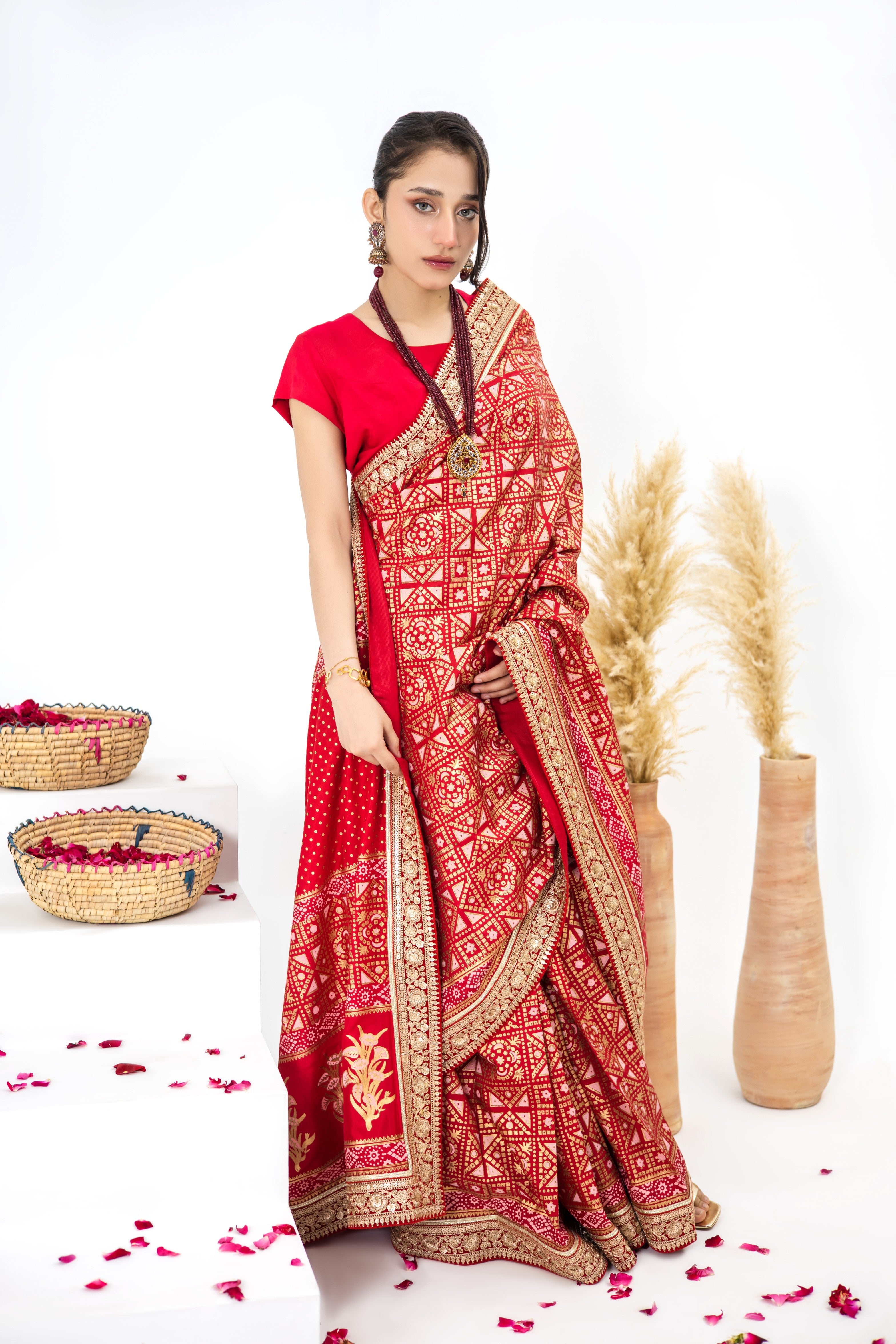 Rubee Saree – Ruby Red
