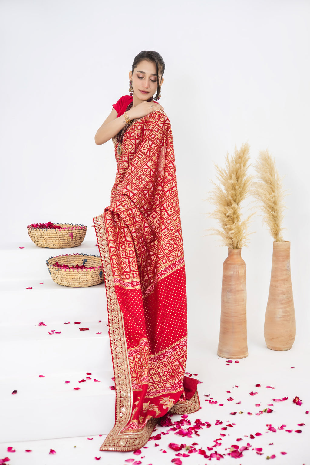 Rubee Saree – Ruby Red